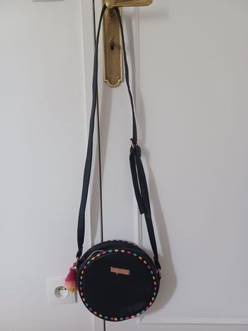 Sac Little Marcel noir rond bandoulière