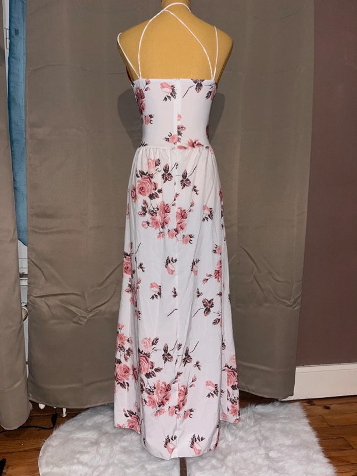 Magnifique robe longue fleurie fendue neuve - photo numéro 7