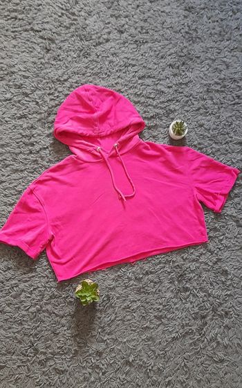 Sweat crop top à capuche