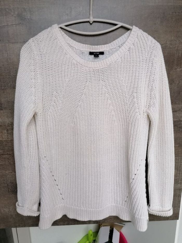 Pull blanc Kiabi