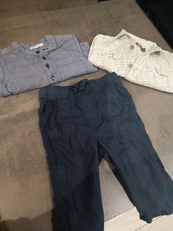 Ensemble pantalon deux chemises