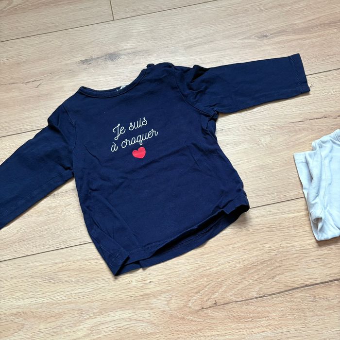 Lot 3 hauts manche longue bébé Kiabi 9 mois - photo numéro 3