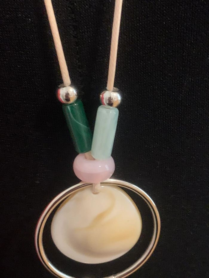 Collier long pierre naturel vintage 🍭🍭 - photo numéro 3