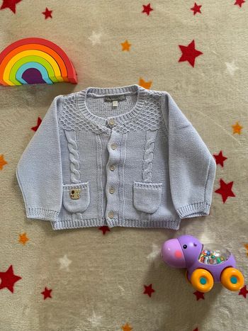 Cardigan Sergent Major Bleu Clair 6M