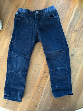 Pantalon velours bleu marine