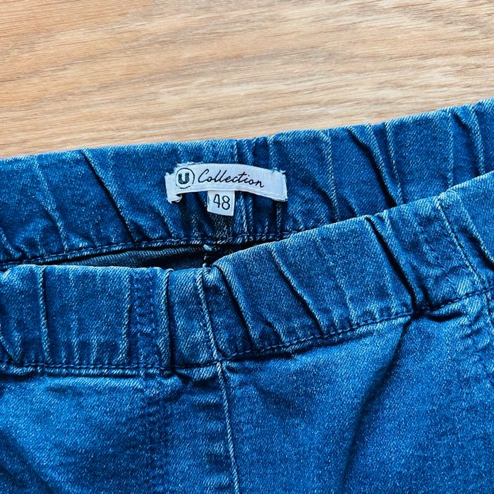 Jeans femme bleu Taille 48 taille élastique - photo numéro 7