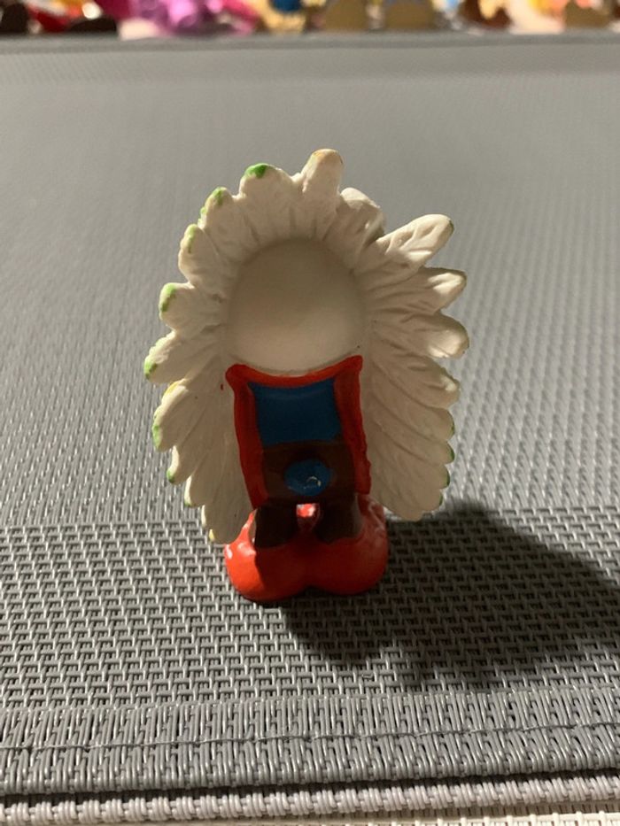 Figurine Les Schtroumpfs Chef Indien Schleich 1981 Vintage - photo numéro 2
