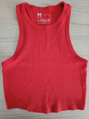 Débardeur court rouge