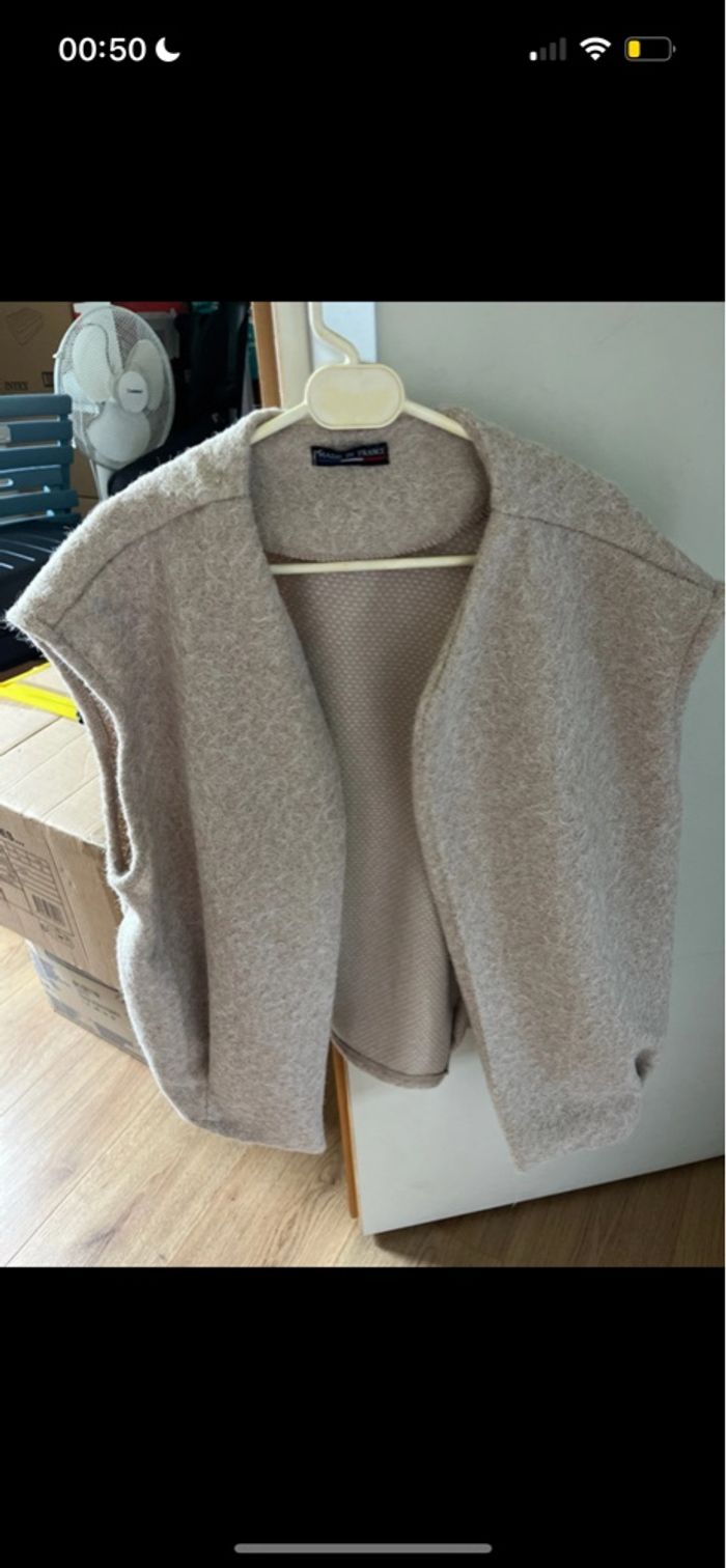 Veste sans manches beige taille unique - photo numéro 5