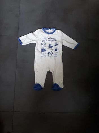 Pyjama velours kitchoun 3 mois