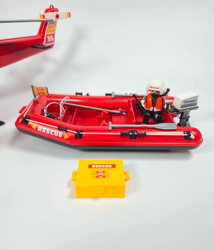 Playmobil Hélicoptère de pompiers et Bateau - photo numéro 3