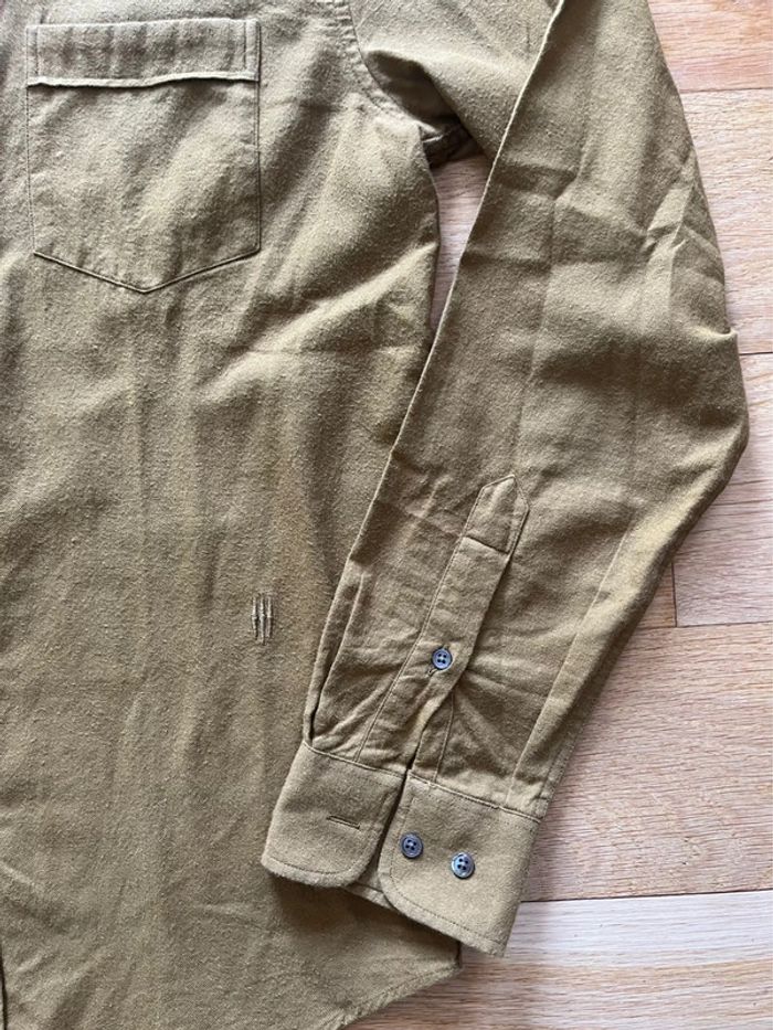 👔 Chemise De Fursac moutarde/marron – Taille M – 100% coton - photo numéro 3