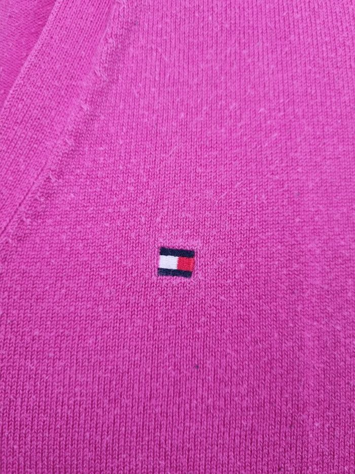 Pull col V Tommy Hilfiger fuschia – Taille S/36 Femmes - photo numéro 5