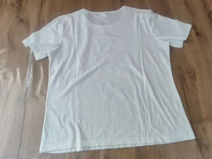 T-shirt Blanc Anne de Lancay Brodé/Strass - Taille 42/44 - Polyester Coton - Très Bon État - photo numéro 2