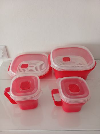 Lot de 4 Cuiseurs Vapeur Micro-Ondes