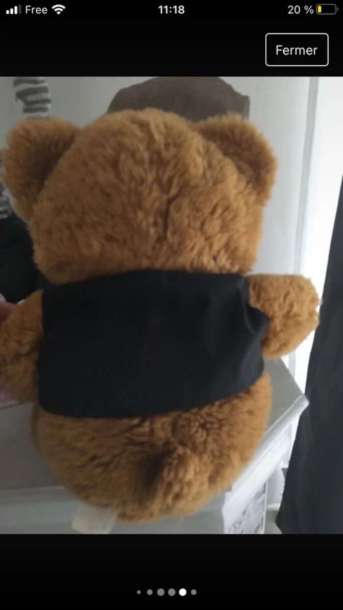 Petit ours noeud papillon environ 30 cm - photo numéro 5