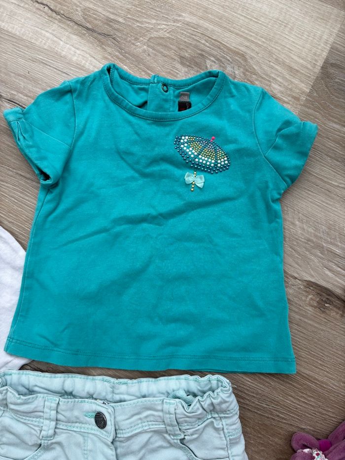 Ensemble 3 pièces débardeur + t-shirt + pantalon taille 24 mois - photo numéro 4