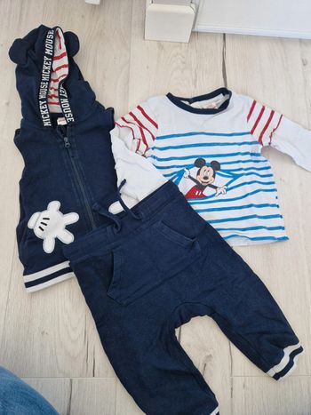 Ensemble mickey 3 pièces 18 mois