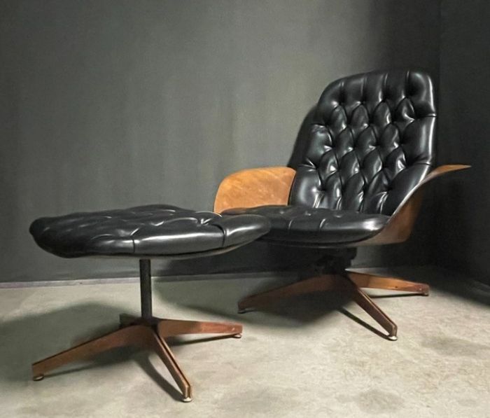 Chaise et Pouf Plycraft "Mr. Chair et Ottoman" - photo numéro 4