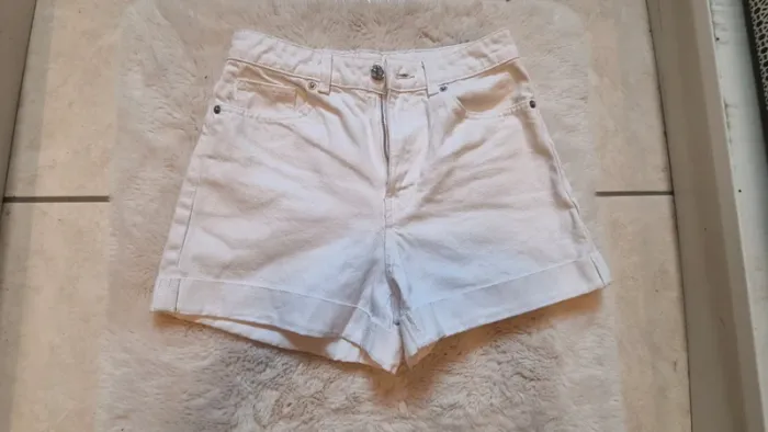 Short en jean blanc Mango taille 36