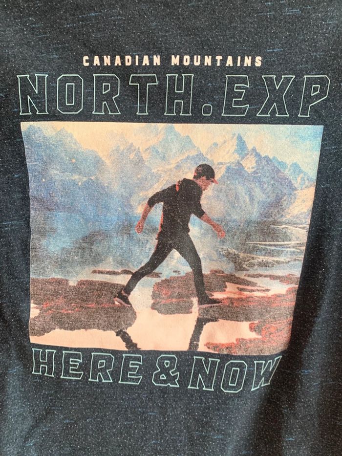 Tee Shirt maillot manches longues 12 ans Skate Nation bleu imprimé - photo numéro 2