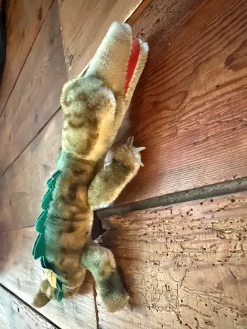 Peluche ancienne Steiff crocodile 32cm alligator 231500 Gary vert