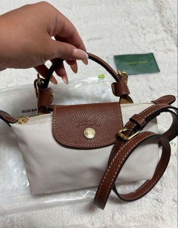Mini longchamp beige et marron