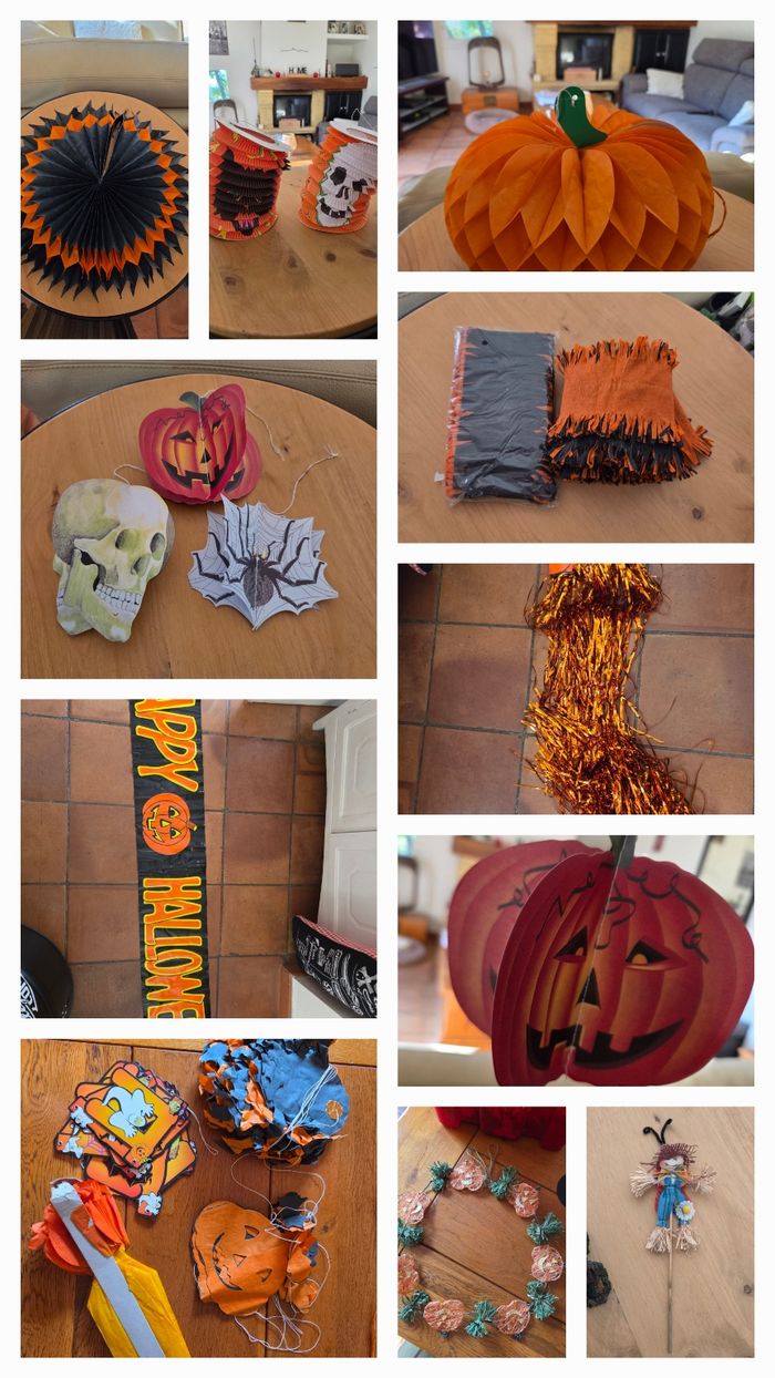 Lot de décorations halloween