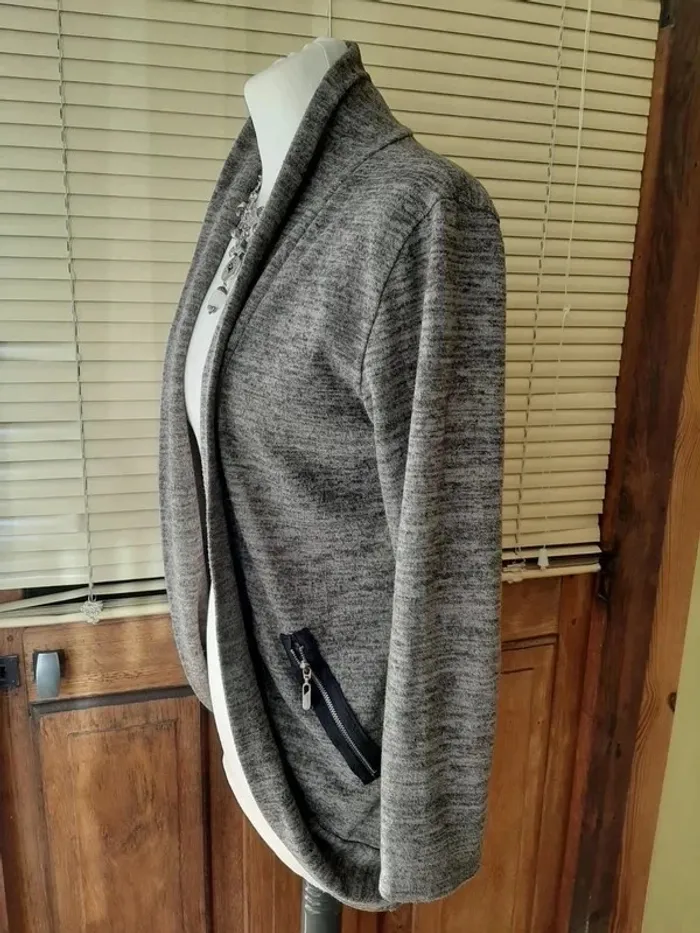 Gilet femme marron moucheté Taille S - photo numéro 2