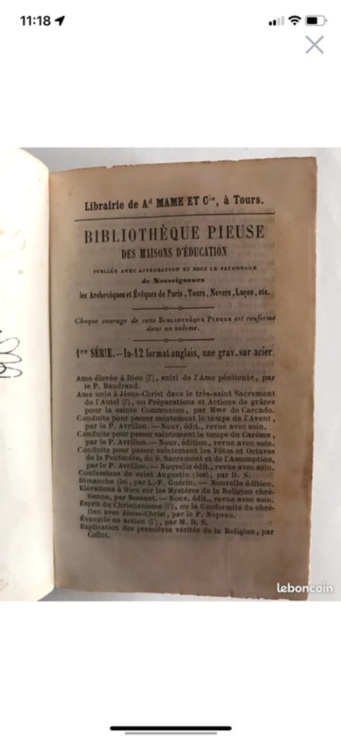 Bibliothèque pieuse maison d’éducation le livre d’ame - photo numéro 2