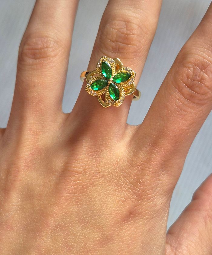 Bague anti-stress trèfle en acier inoxydable - photo numéro 4