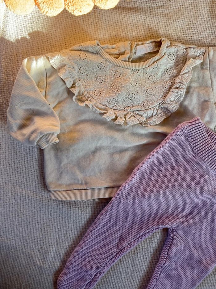 Ensemble sweat-shirt Zara avec broderie et legging maille Lila - photo numéro 3