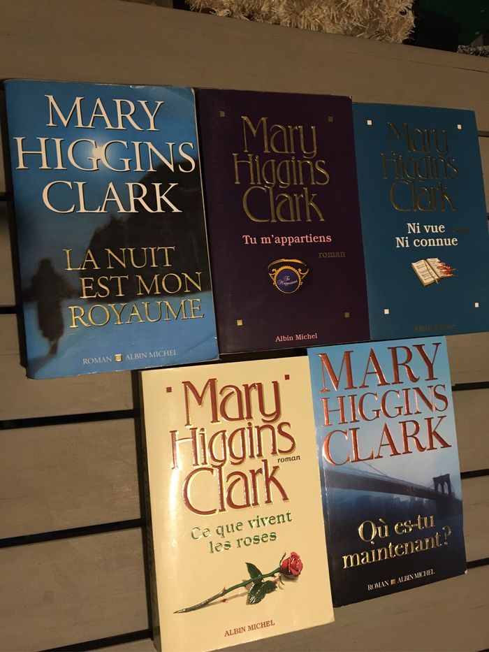 Lot de 5 Tomes Mary Higgins Clark