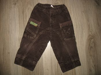 PANTALON VELOURS MARRON BÉBÉ GARÇON "ABSORBA" - 12 MOIS - n°02