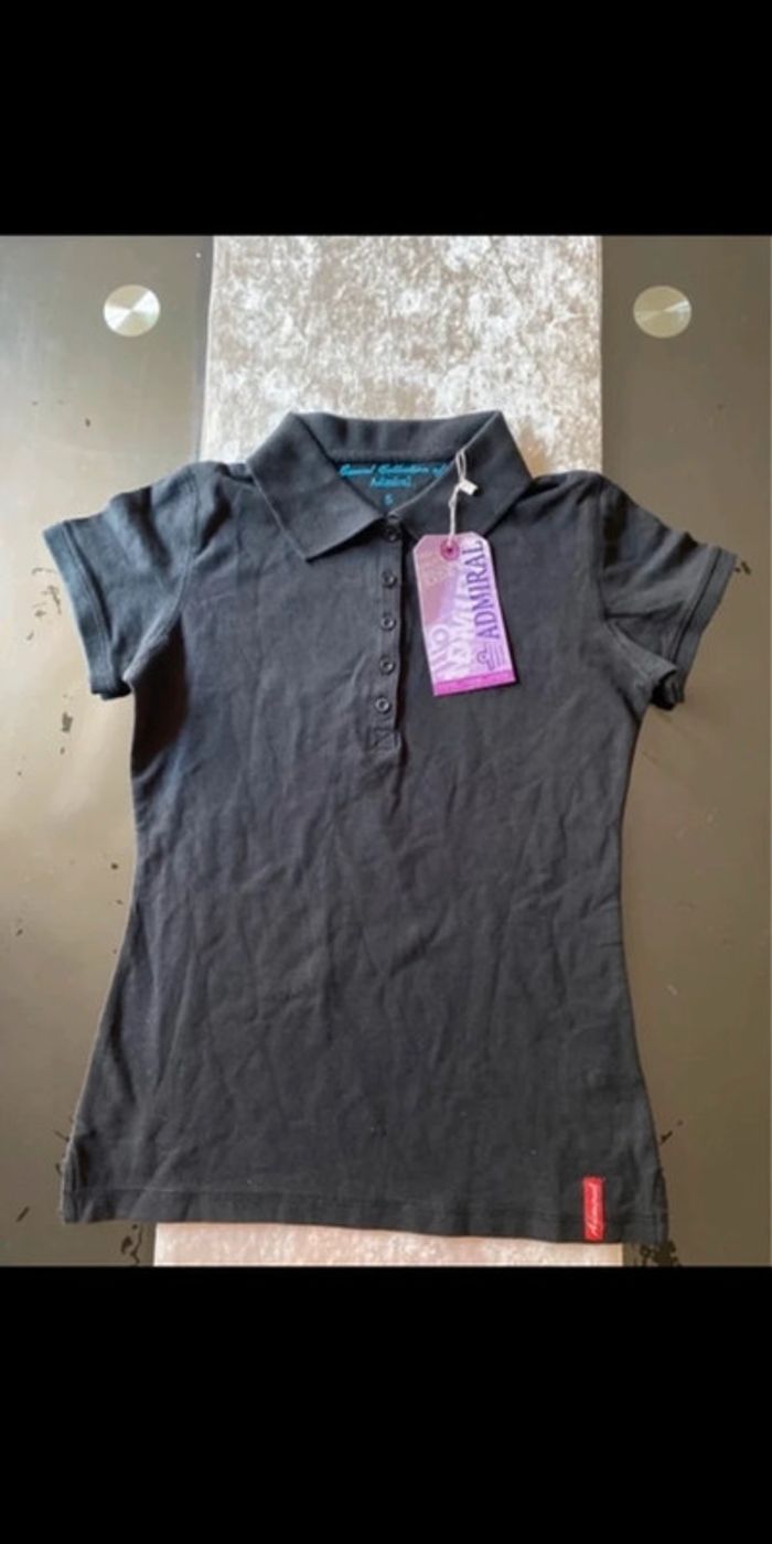 Polo noir taille S neuf