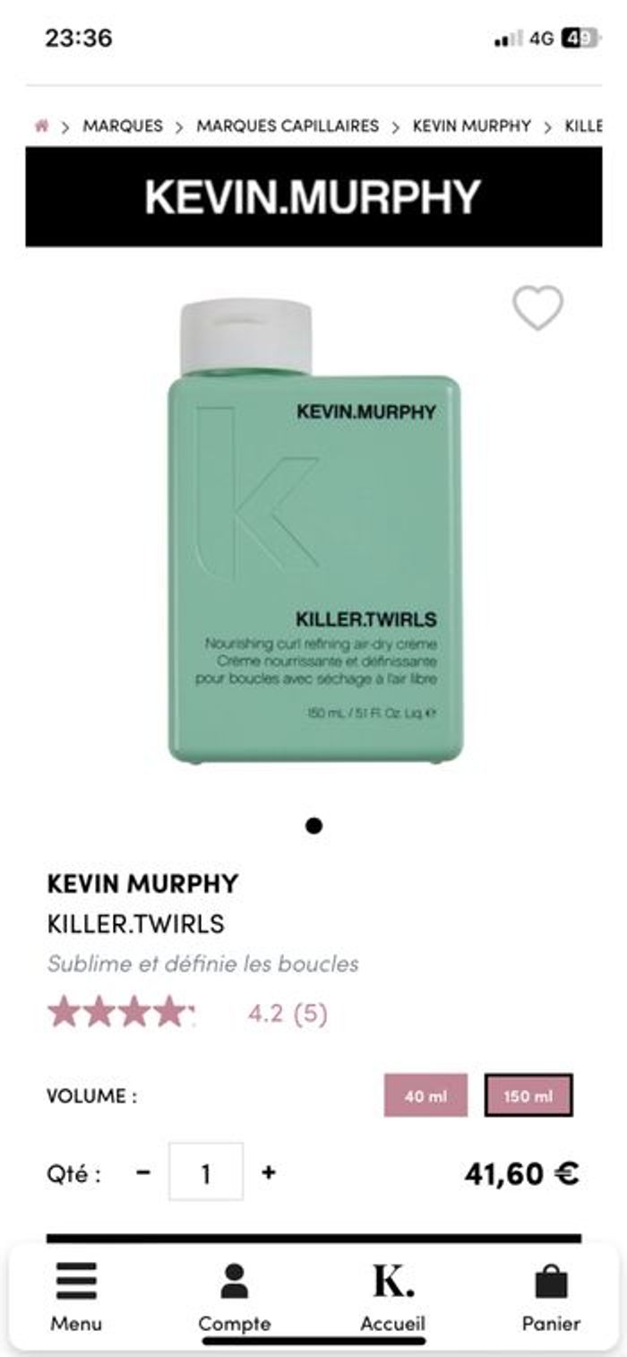 Kevin Murphy Killer. Twirls neuf - photo numéro 4