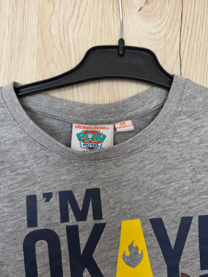 TEE-SHIRT PAW PATROL NICKELEDEON GRIS TAILLE 4ANS - photo numéro 3
