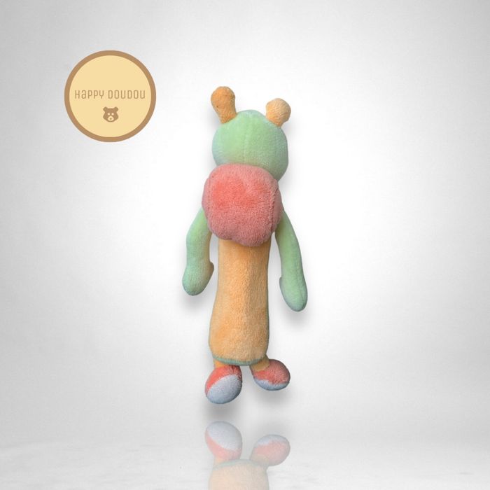Peluche hochet couinette escargot vert Doudou et compagnie H49 - photo numéro 2
