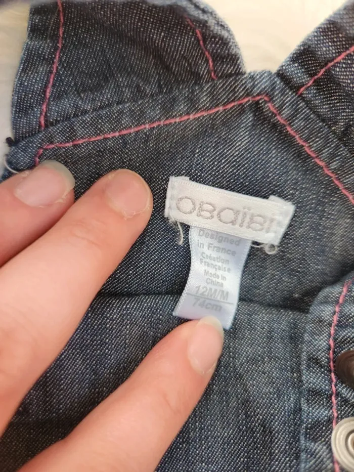 Robe en jeans 12 mois obaibi - photo numéro 3