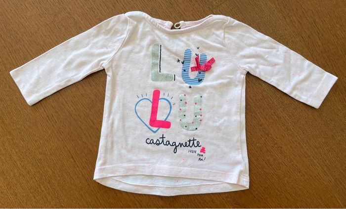 T-shirt à manches longues bébé fille 3mois