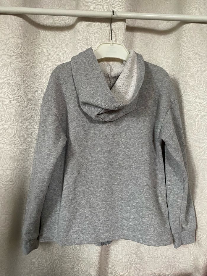 Gilet à capuche gris 🩷 paillettes 130 cm United Colors of Benetton - photo numéro 6