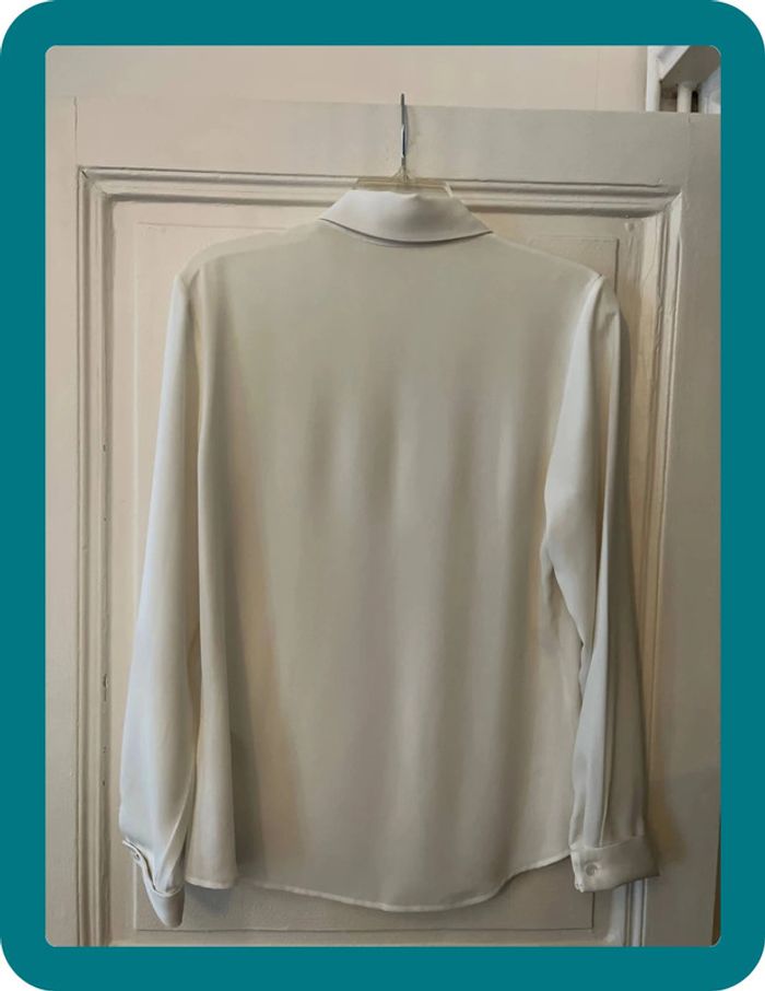 Chemise Sagane acétate offwhite taille 38 - Anne Fontaine - photo numéro 4