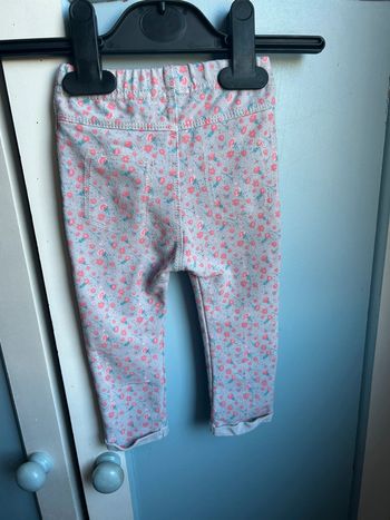 Jegging gris à fleurs , 12 mois