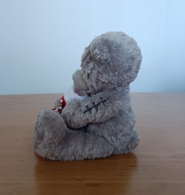 Peluche Doudou Ours gris avec chaussette de Noël. Me to you. 19 cm - photo numéro 3