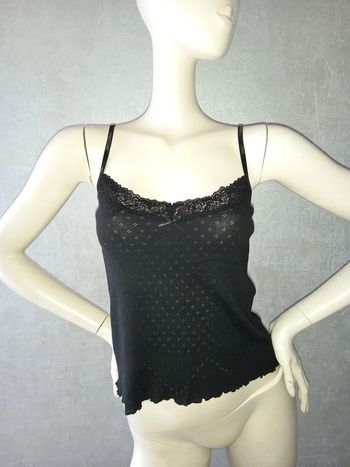 top noir etam avec dentelle taille 36