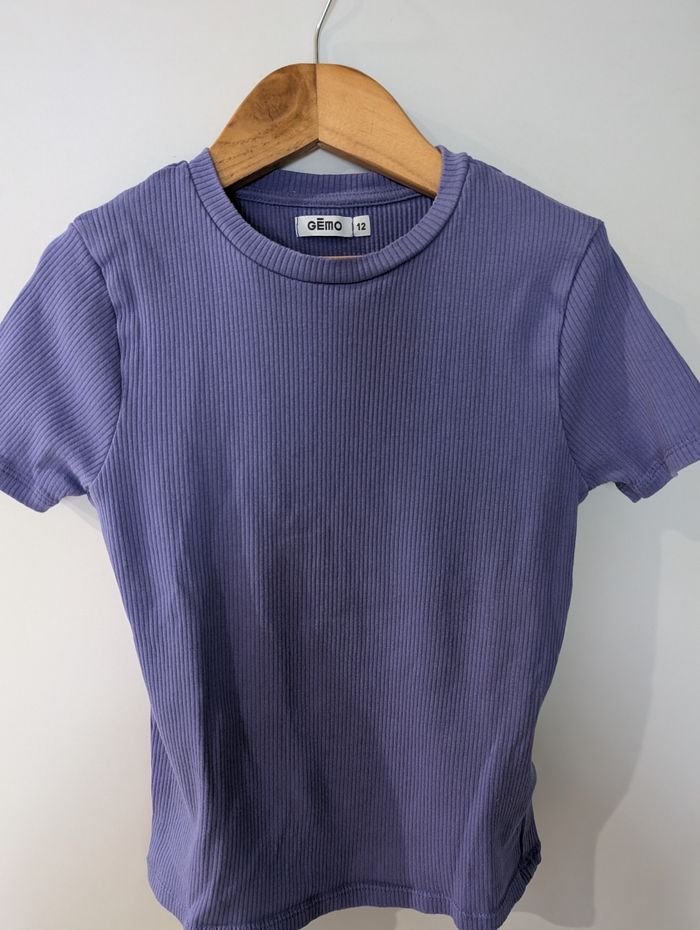 Tee shirt violet fille