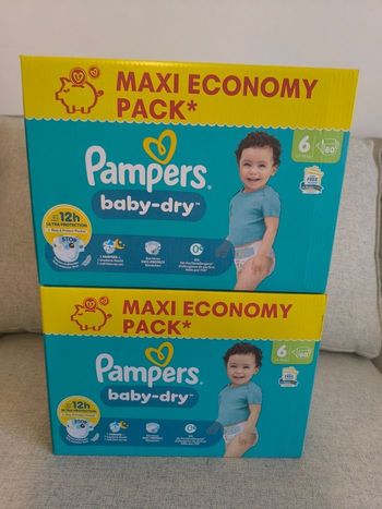 Pampers Baby dry T6 - 2*80 couches