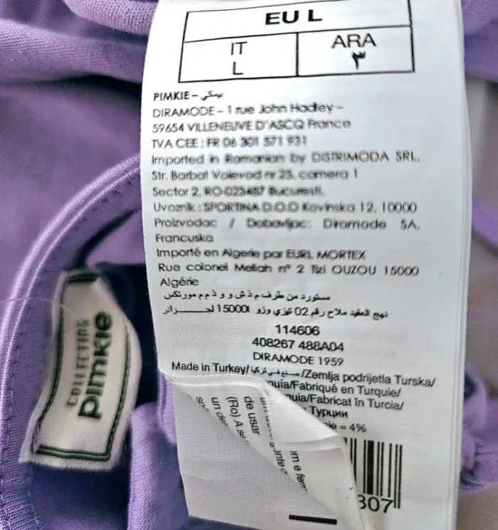 Haut crop top lilas à laçage Pimkie Taille L Neuf - photo numéro 5