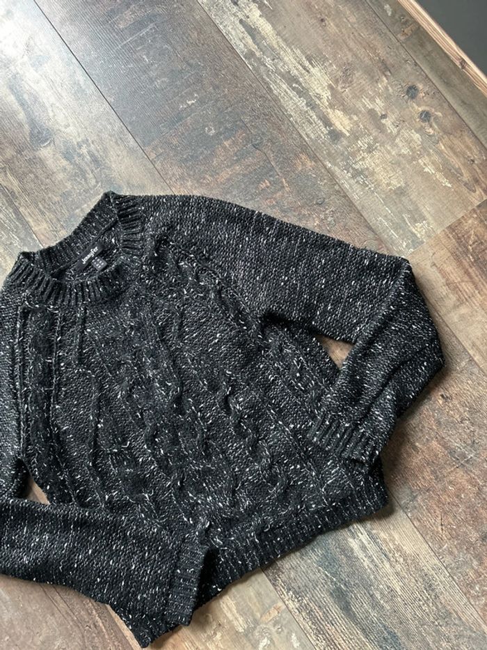 Pull chiné noir et blanc - photo numéro 2