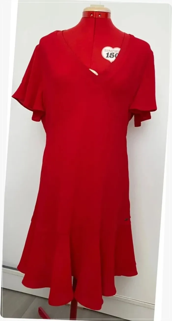 Robe Irina rouge à volants Pepe Jeans